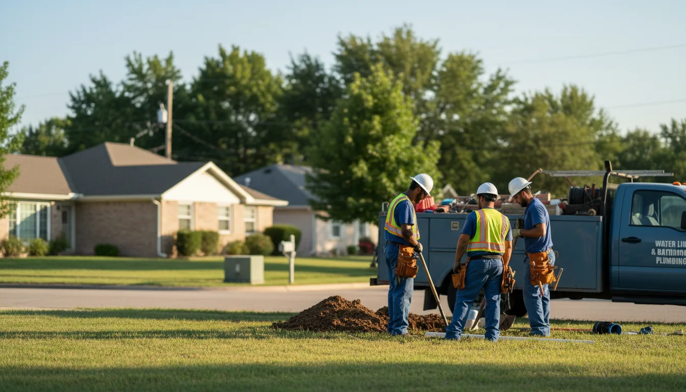 Residential water line and bathroom plumbing service in Dundee, IL